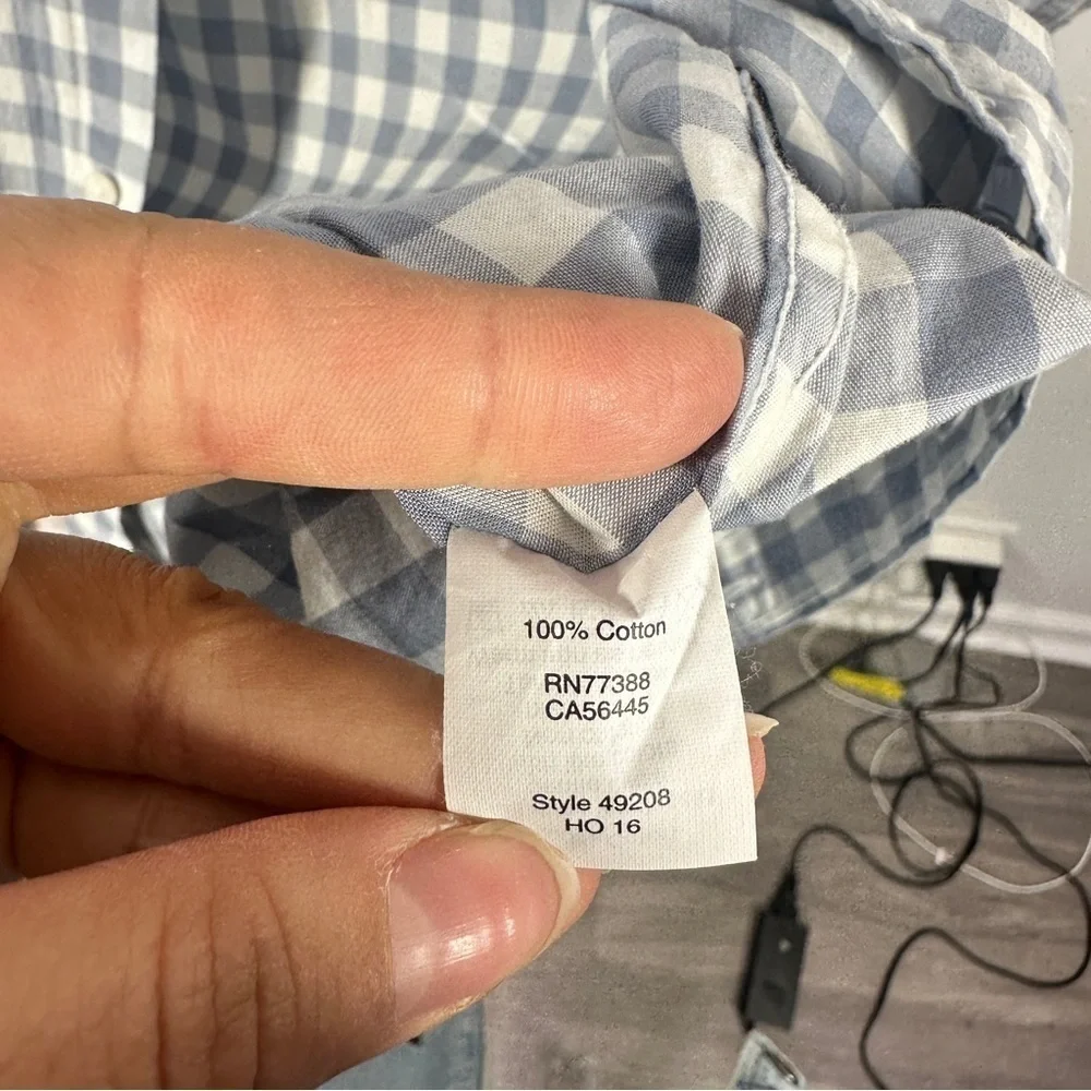 Mens J.Crew Grey and White Check sz M
